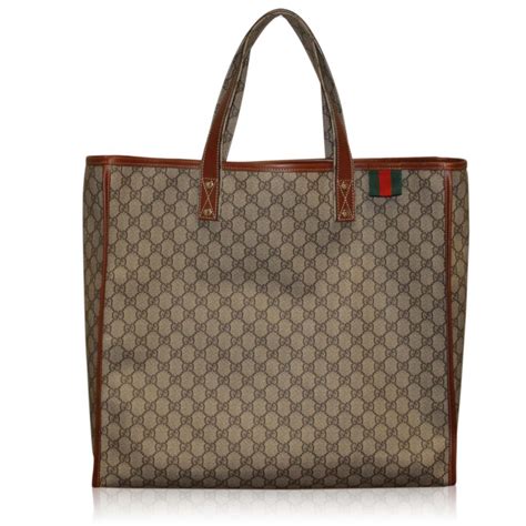 gucci canvas travel bag|Gucci coated canvas tote.